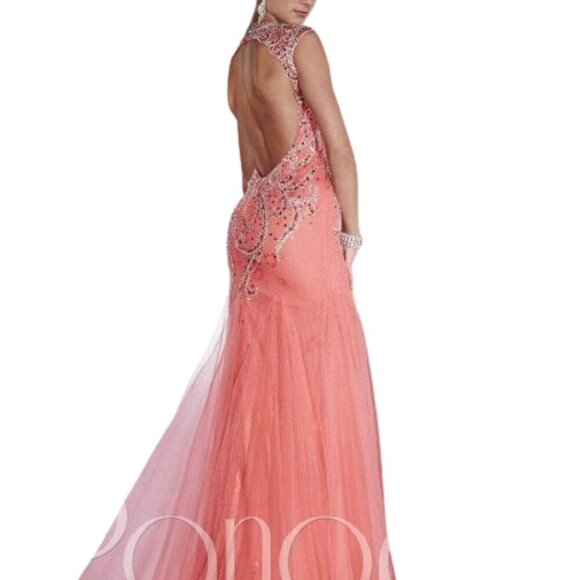 NWT Panoply 14766 Prom Dress Watermelon Size 2 - Picture 5 of 5